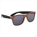 Woodtone Frames with Black Temples Side